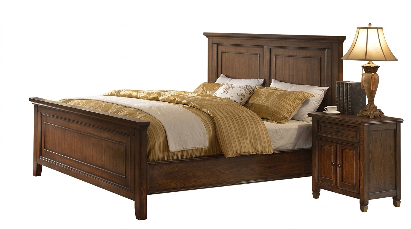 Bed + 2x nightstand 3 pcs bedroom set designer luxury bedroom sets