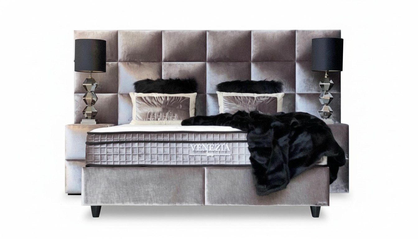 Bed 2x bedside table 3 piece bedroom set designer luxury beds hotel complete