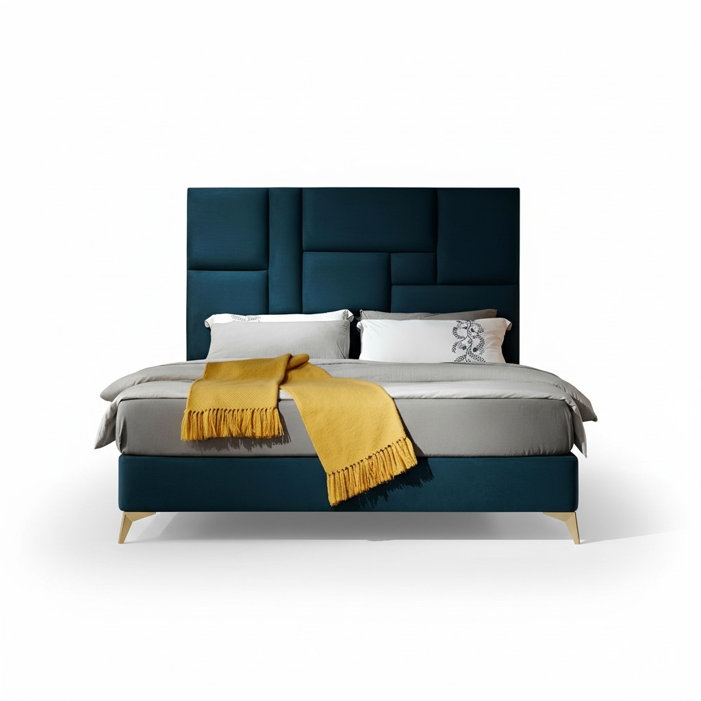 Bed 2x nightstand 3 pcs bedroom set design group set