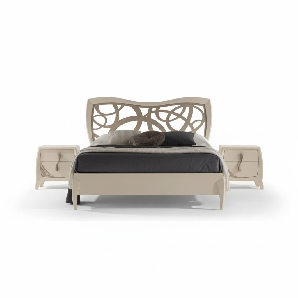 Bed 2x Bedside Tables 3pcs Bedroom Design Luxury Bedroom Furniture