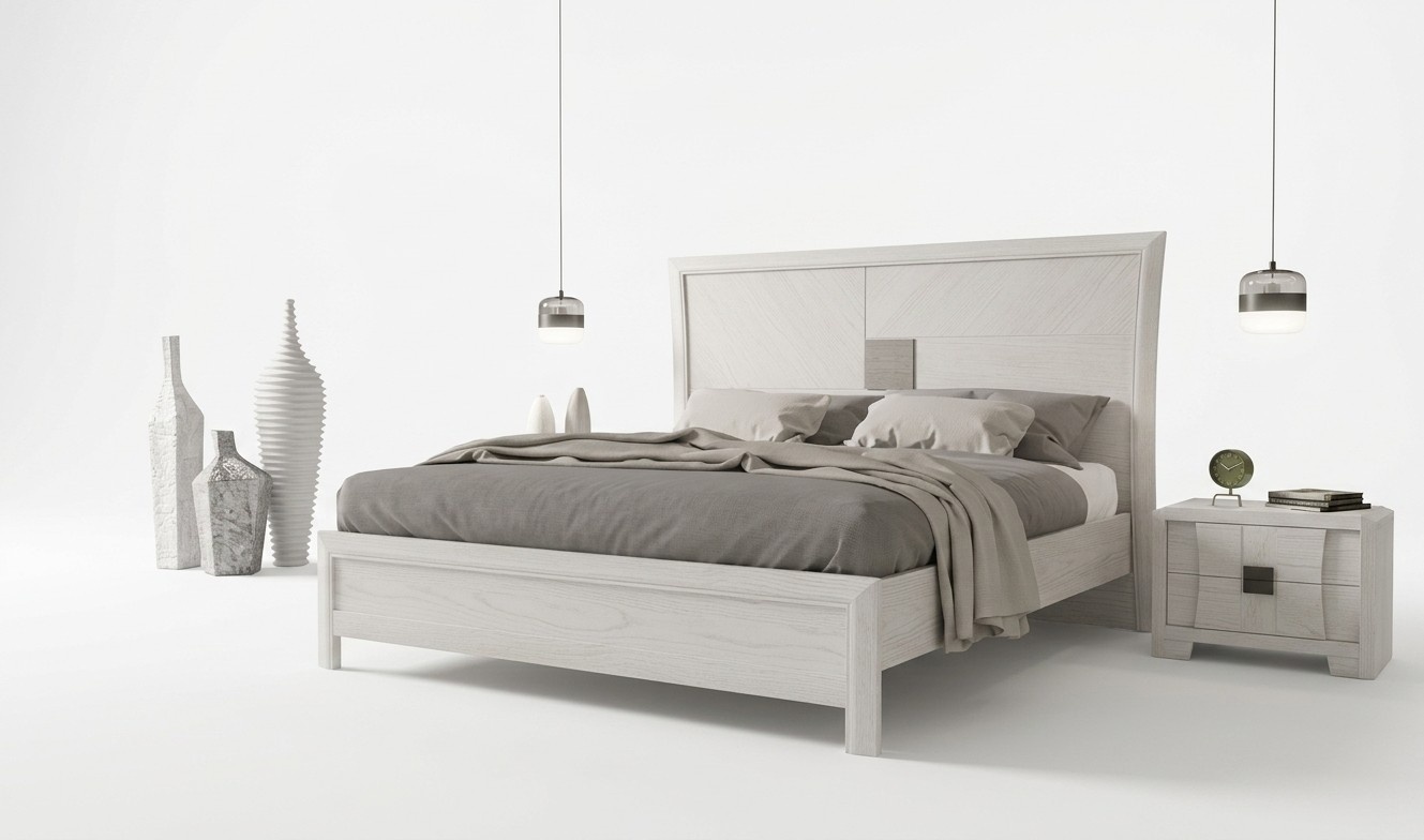 Bed 2x Bedside Tables 3pcs Bedroom Set Design Modern Luxury Furniture