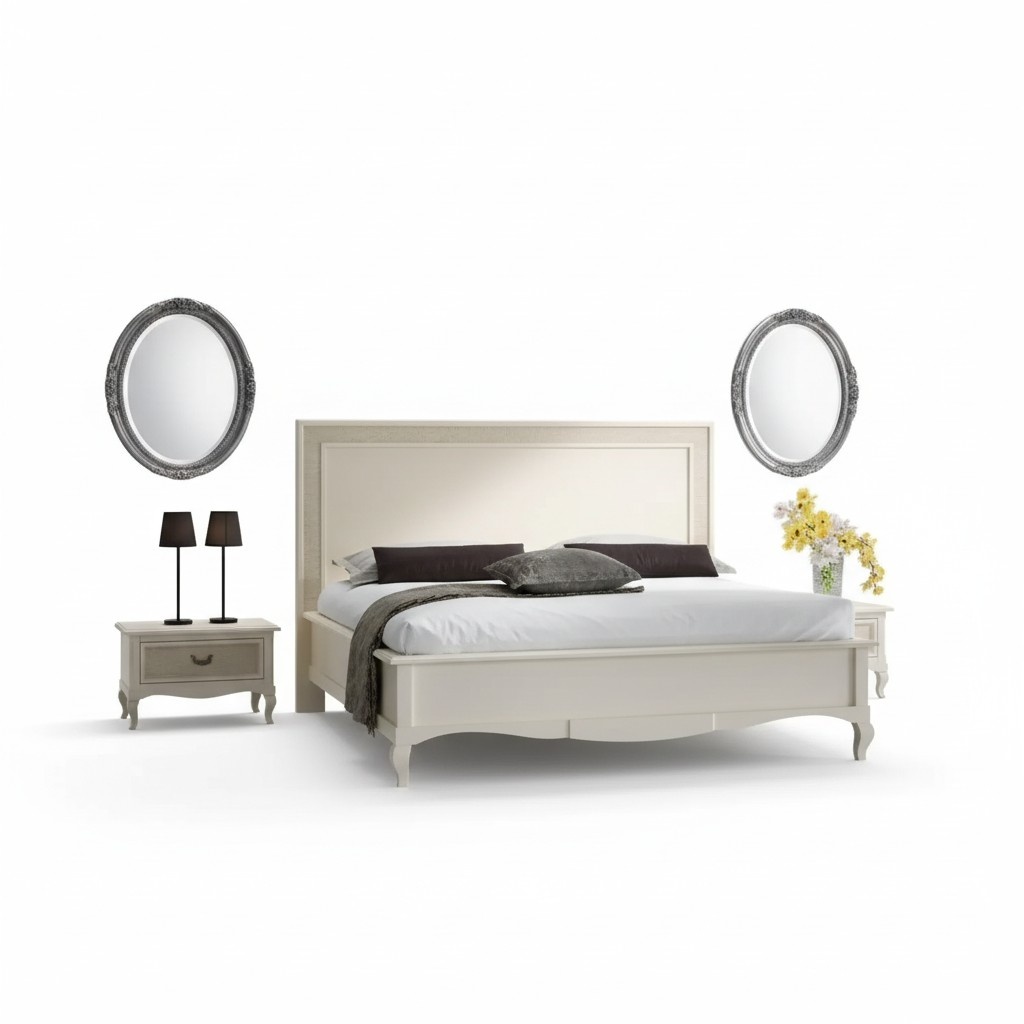 Bed 2x Bedside Tables 3 pcs Bedroom Set Furniture Modern Luxury Beds