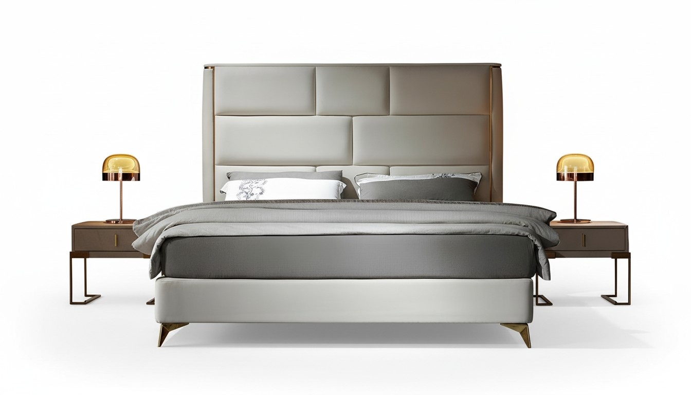 Bed 3pcs Bedroom Set Design Modern Luxury Bedroom Bedside Table Beds