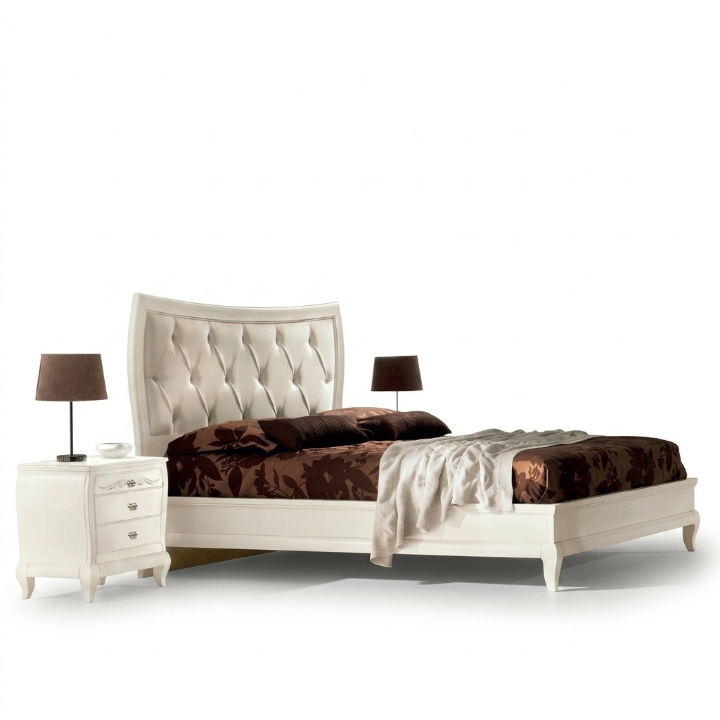 Bed Bedroom Set Bed 2x Bedside Table Wood Classic Italian Furniture 3pcs
