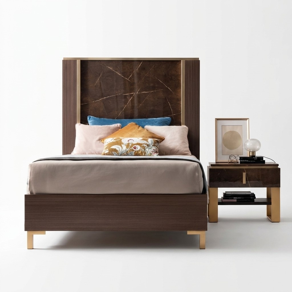 bed bedside table bedroom upholstered bed classic designer furniture arredoclassic