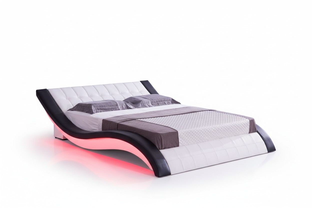 Bed Design Digital Sound USB Beds Luxury Bedroom Furniture Leather Double Hotel