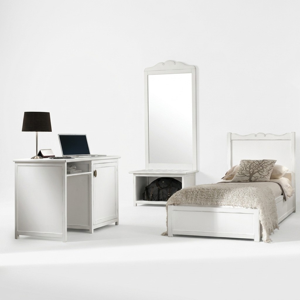 Bed desk bedroom design hotel furniture sets mirror 4-piece set