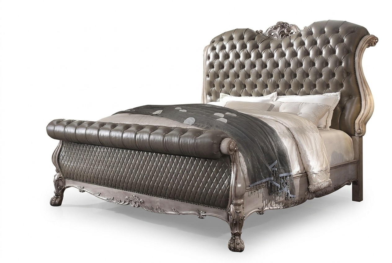 Bed double beds hotel 180x200 Italian furniture luxury baroque bedroom
