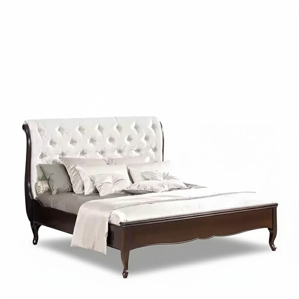 Bed Fabric Design Double Beds Luxury Modern Hotel Frame Sleeping Room