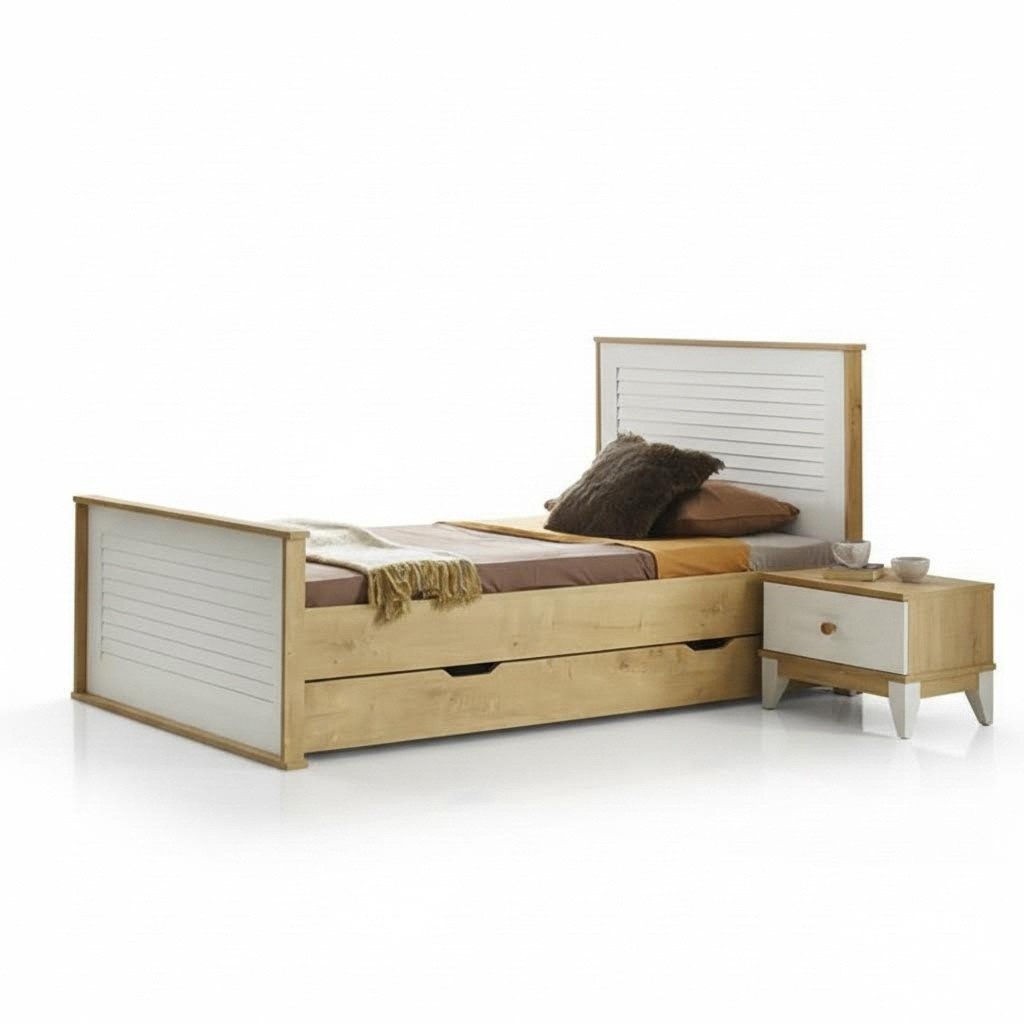 Better frame children\'s bed bed children\'s room children\'s room furniture white brown