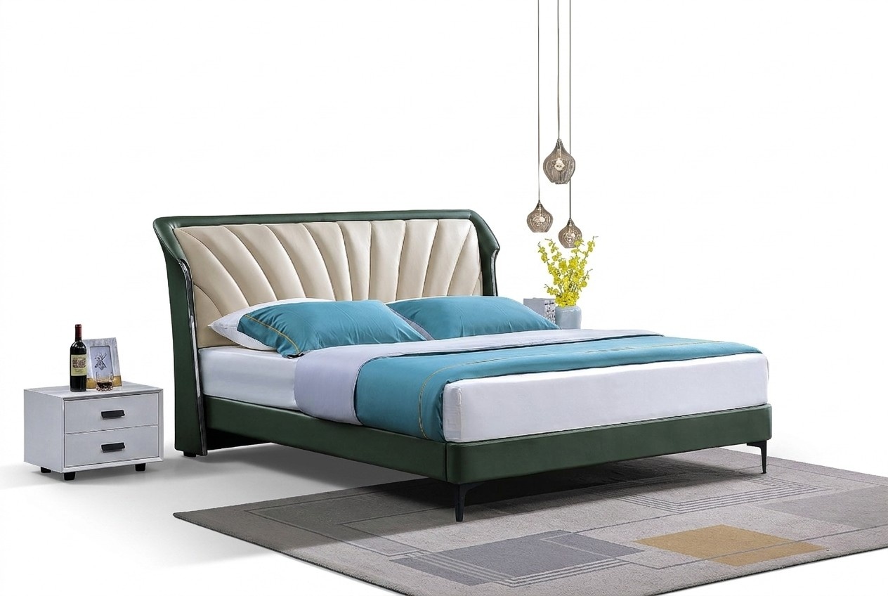 Bed Frame Fabric Furniture Luxury Modern Bedding Bed Textile Bedroom Design New