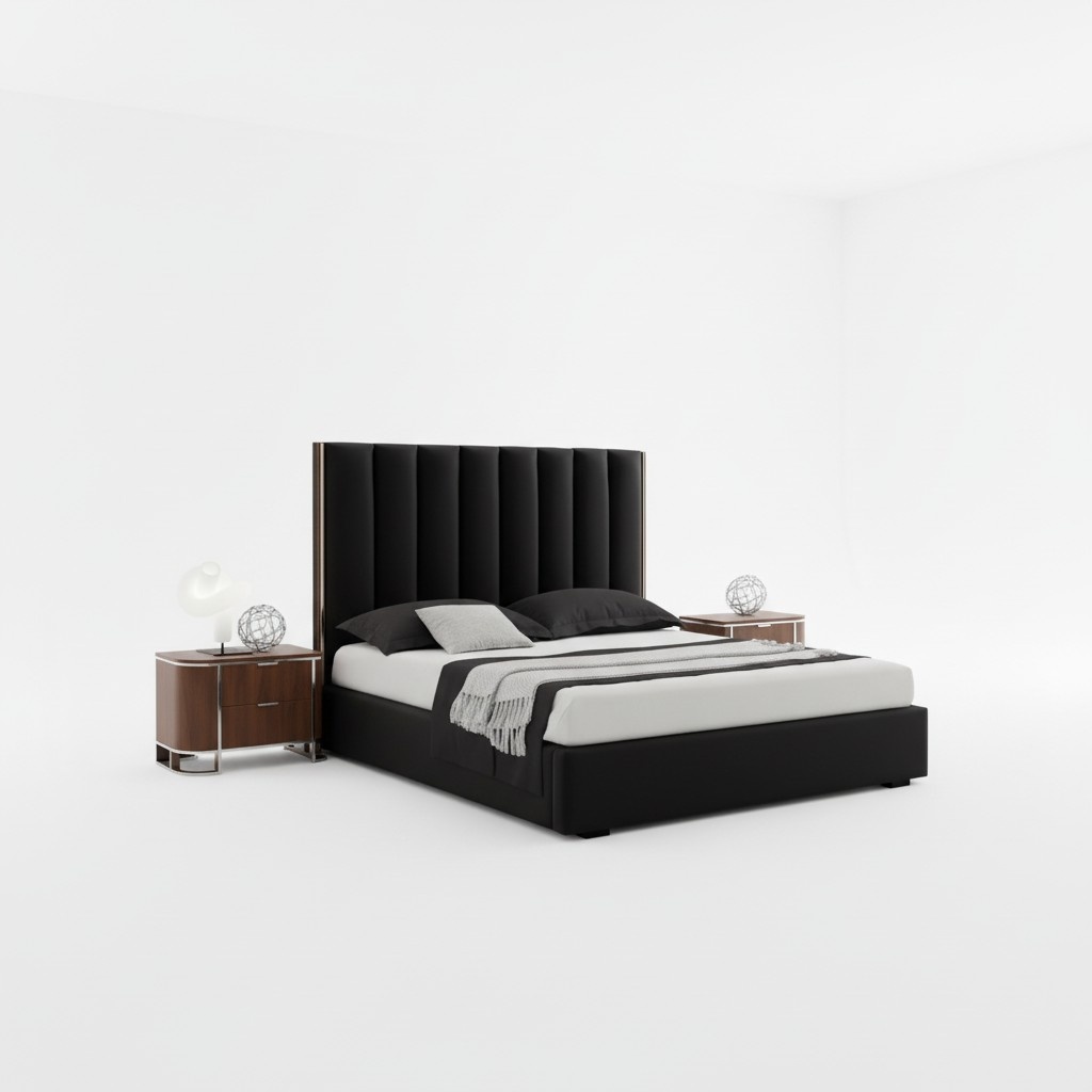 Bed Nightstand 2x Luxury Bedroom Set Complete Room Furniture