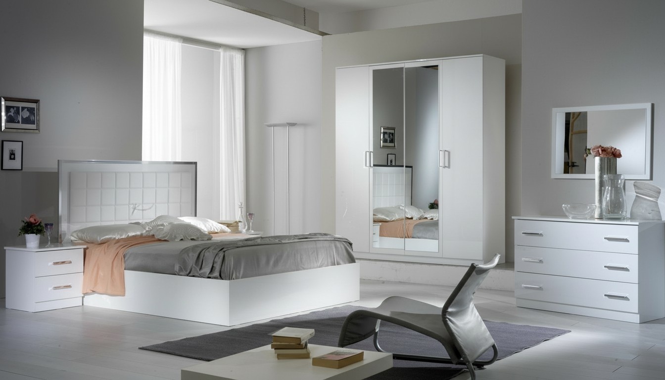 Bedside table chest of drawers 6 piece bedroom set design modern luxury bedroom