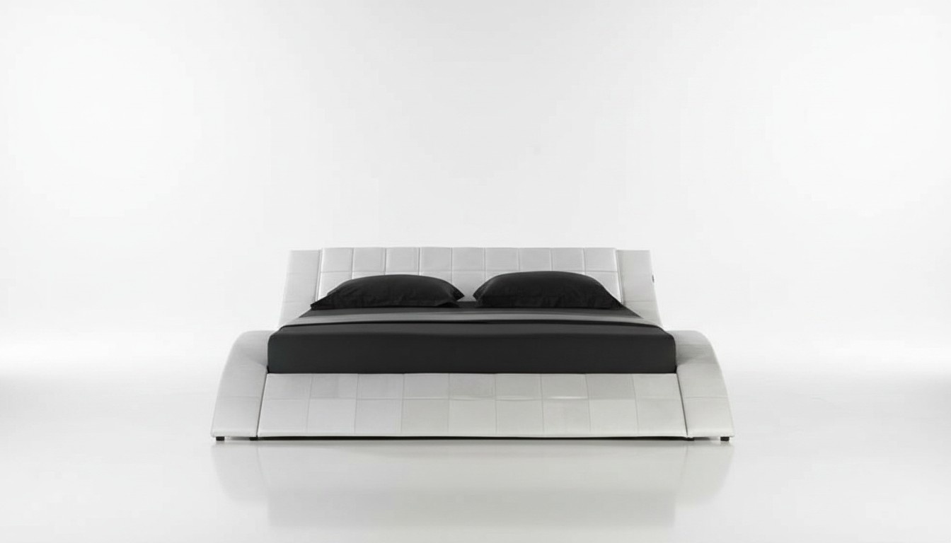 Silver bed Bett JV furniture lying area 180x200 bedroom artificial leather