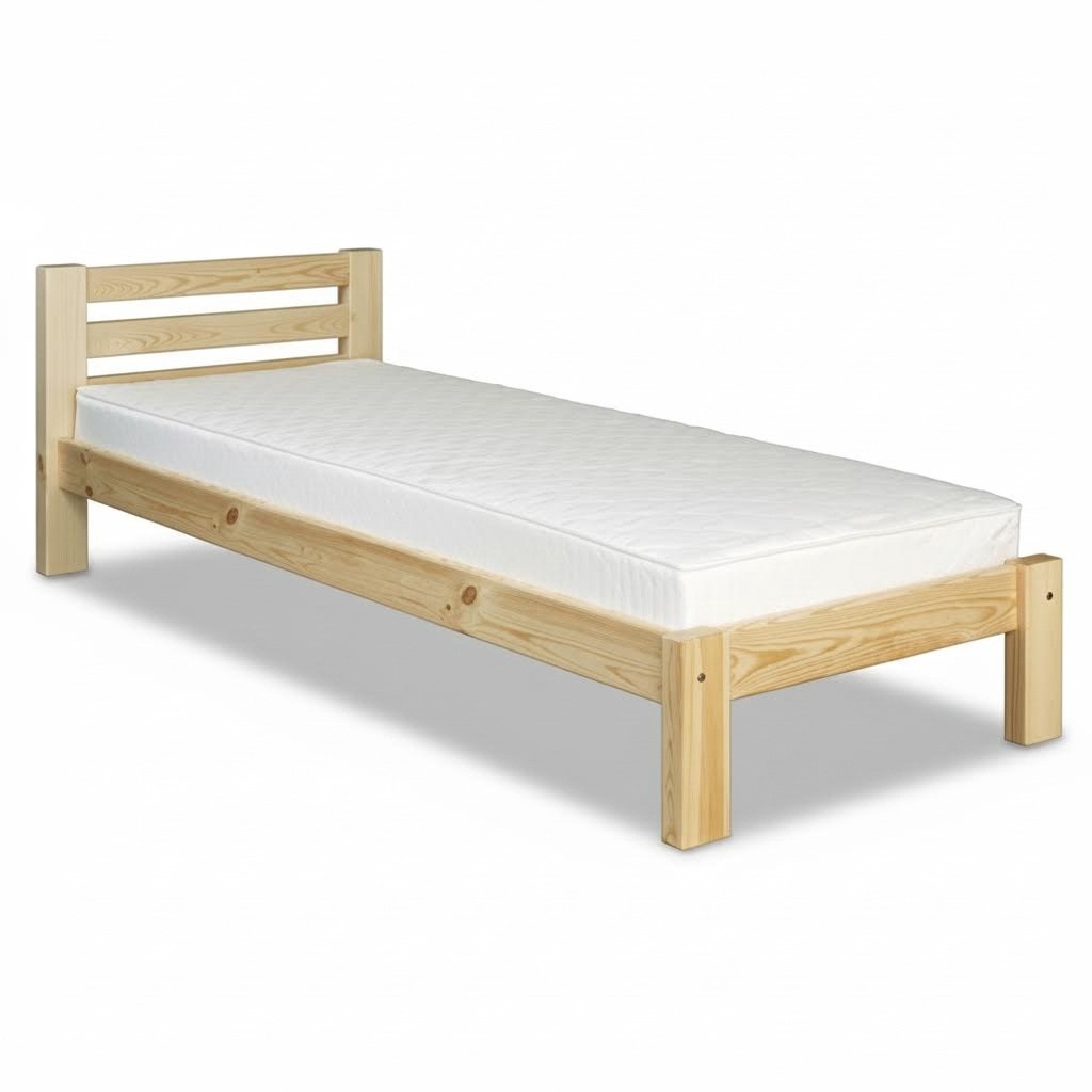 Bed single bed pine bed solid pine wood bed 100x200 bed frame wood new