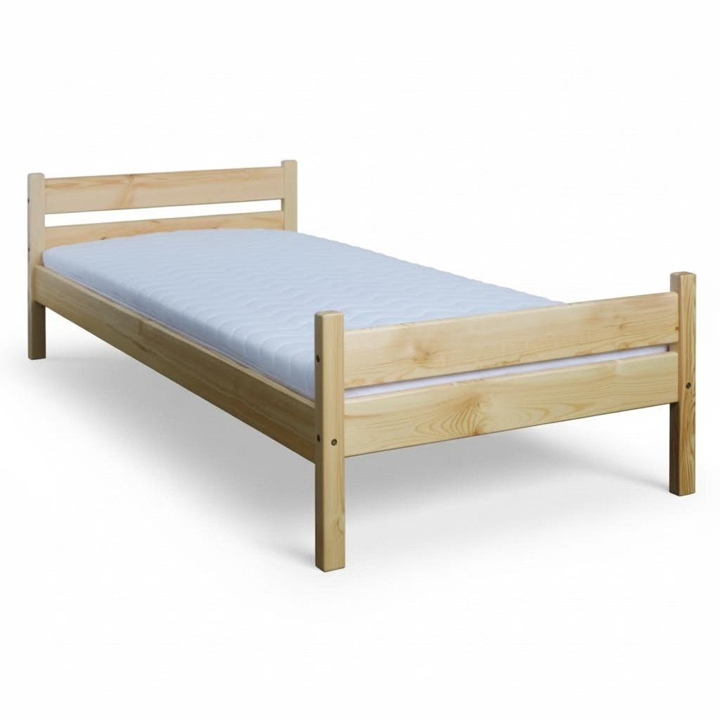 Bed single bed pine bed solid pine wooden bed 100x200 bed frame wood