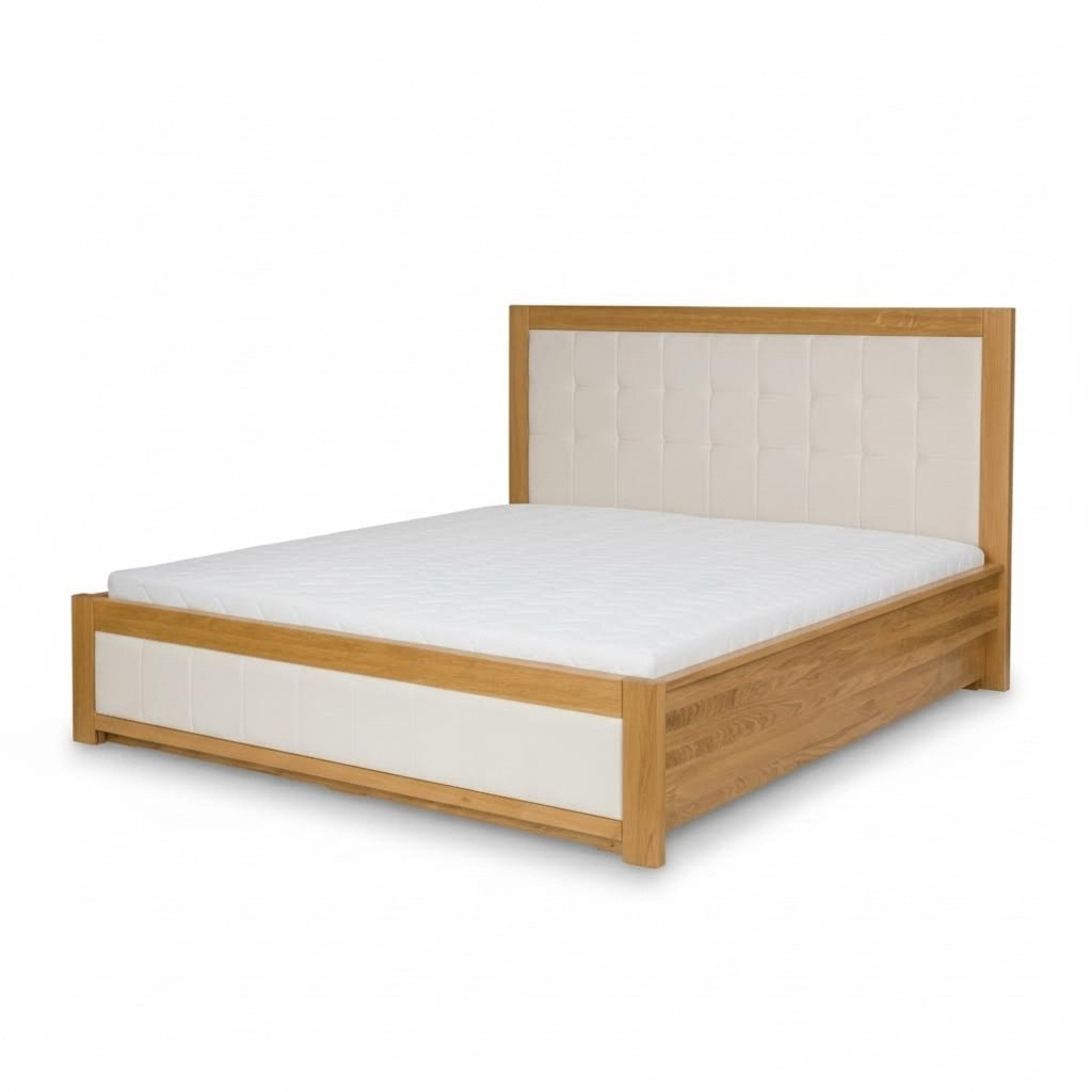 Bed Solid Wood Double Marriage Beds Beech Bedroom Furniture Wood New 180x200cm