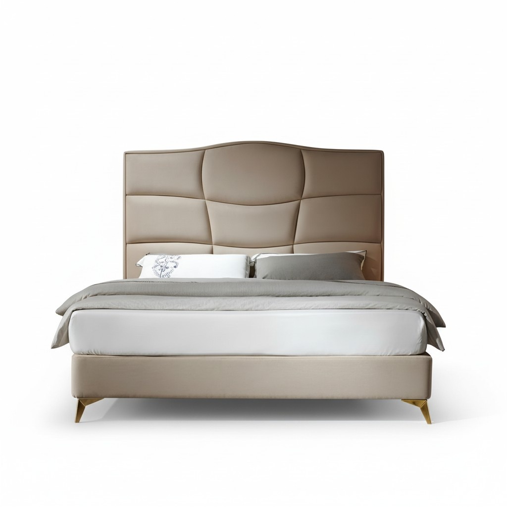 Bed Textile 2x Nightstand 3 pcs Bedroom Set Furniture New Modern Luxury Beds