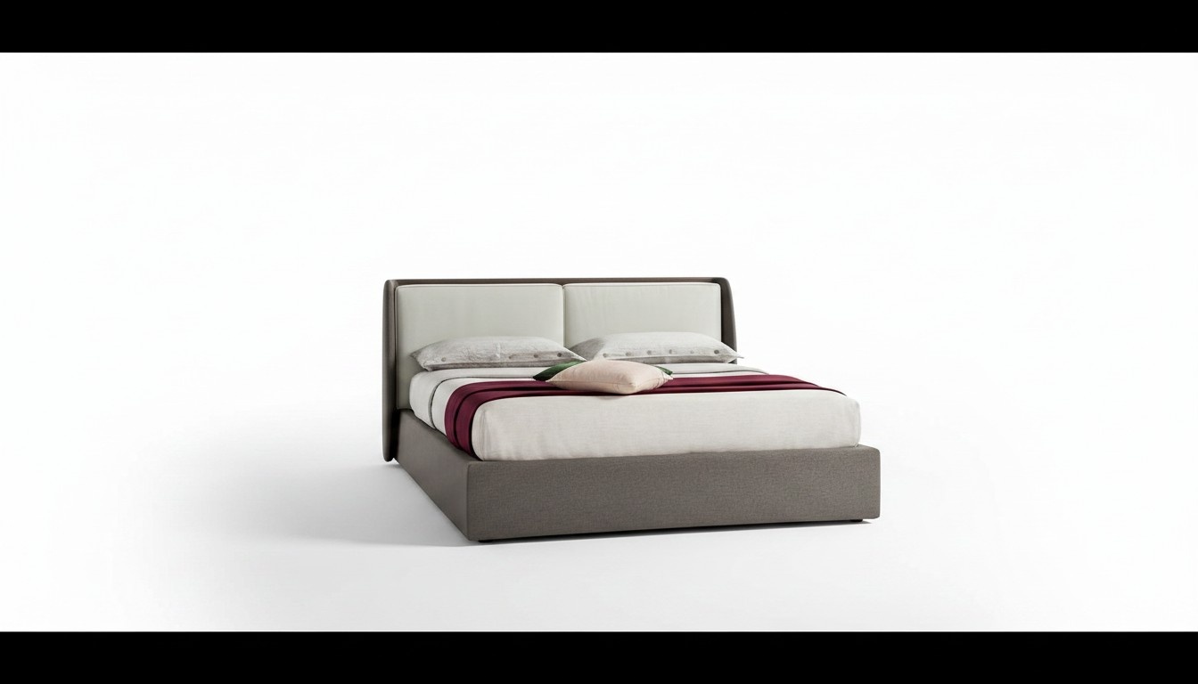 Bed Textile Upholstery Bedroom 180x200 Design Double Leather Bed Beds New