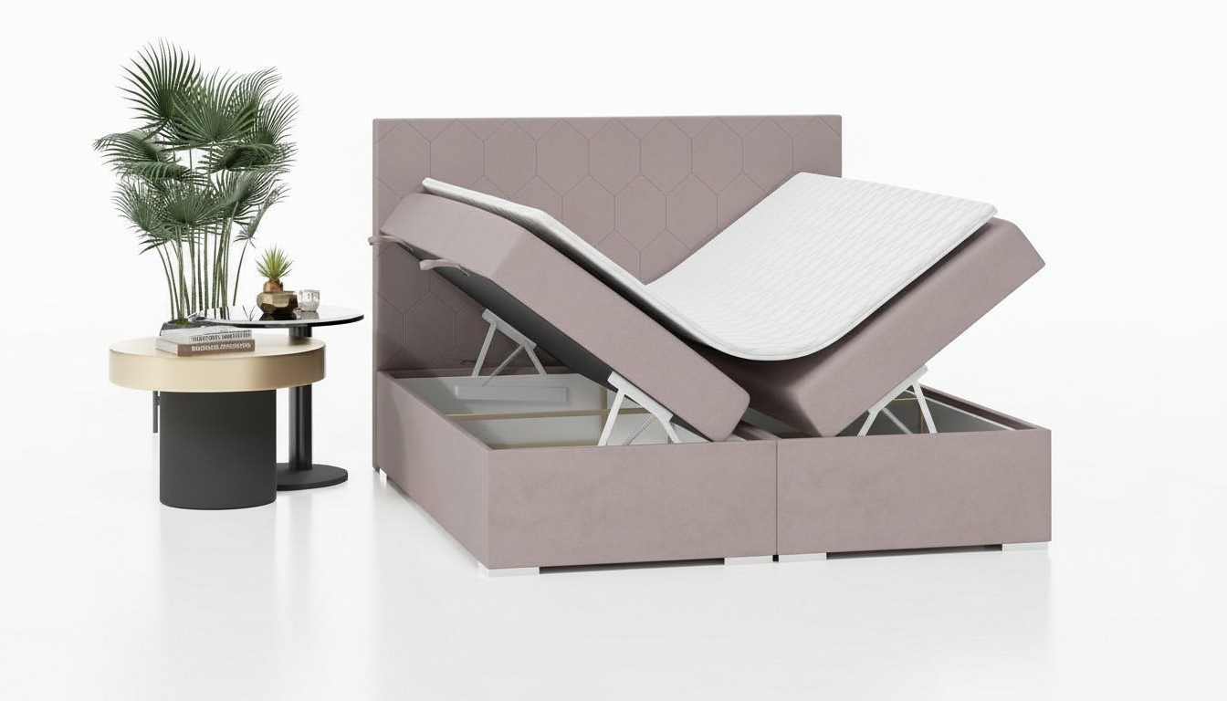 Bed Upholstery Design Double Bed Bedroom Textile Furniture Luxury Boxspring Bed