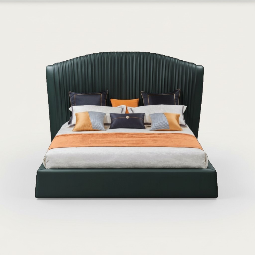 Bed Upholstery Design Luxury Double Beds Beige 180x200 Sleeping Room Leather Hotel