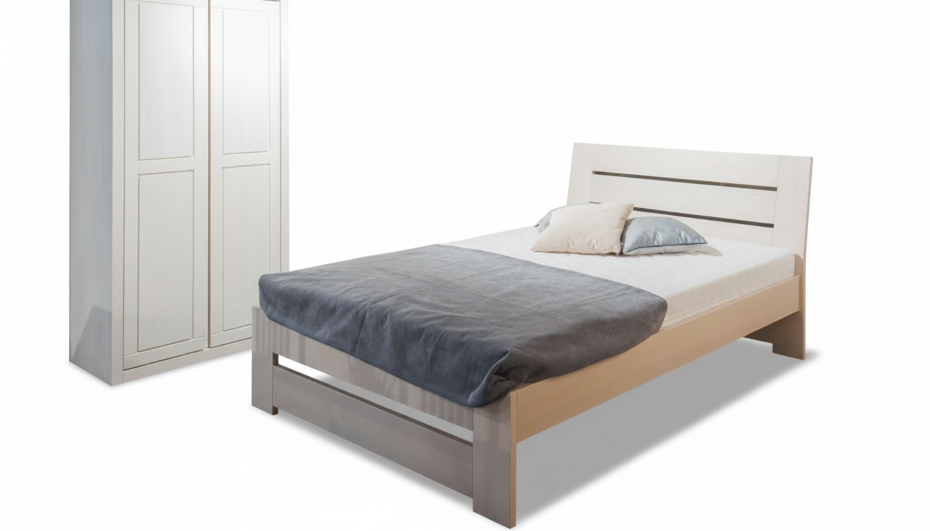Bed solid wood beds 100x200cm single bed solid furniture bedroom furniture