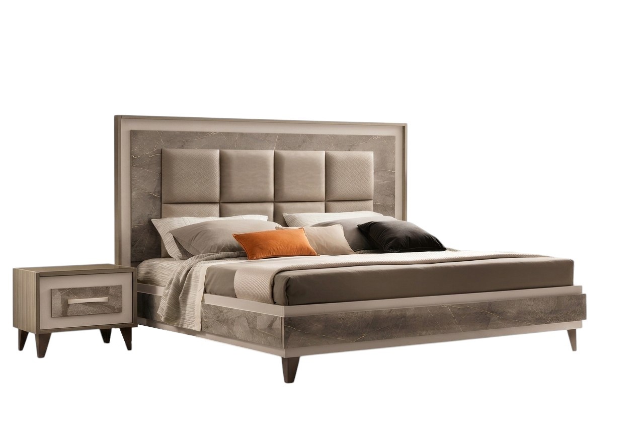 Bedroom 3-piece set bed 2x bedside table console beds hotel arredoclassic
