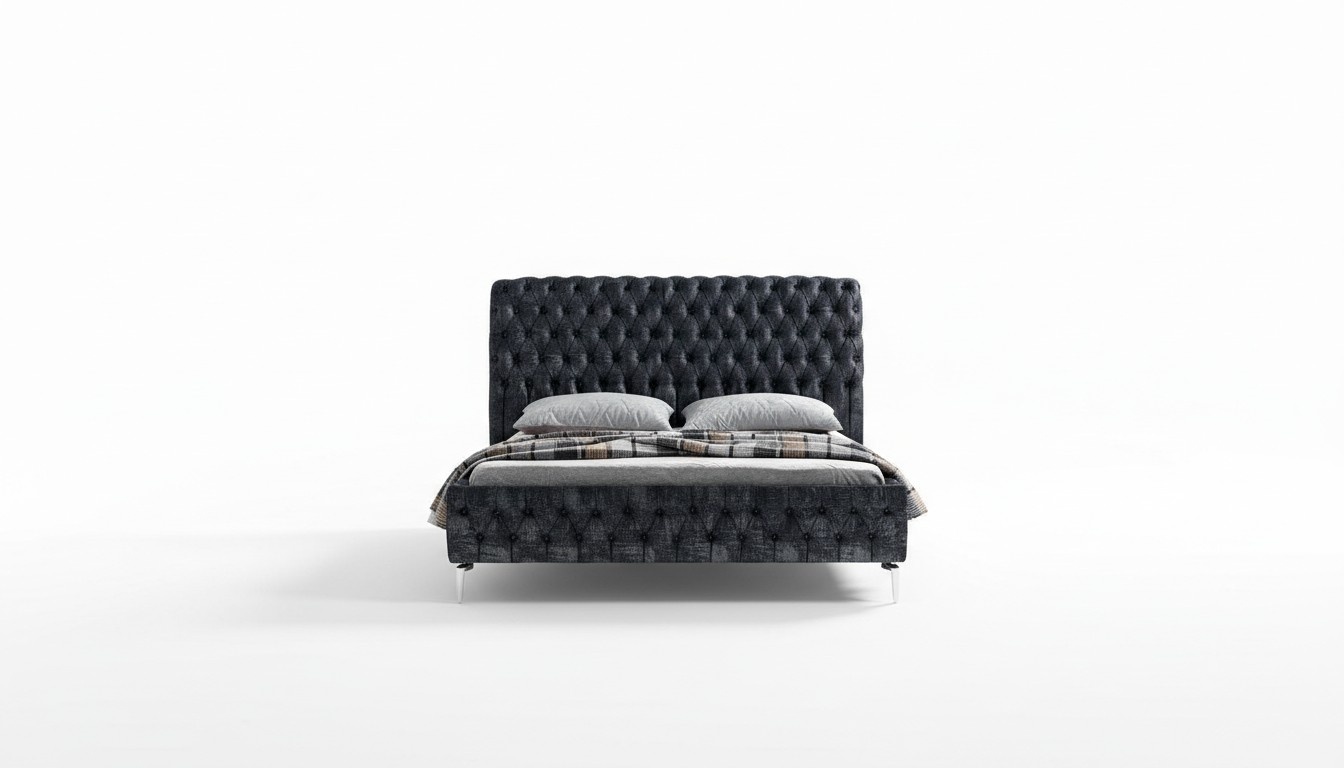 Bedroom Bed 2x Nightstand 5-piece set Modern Luxury new white