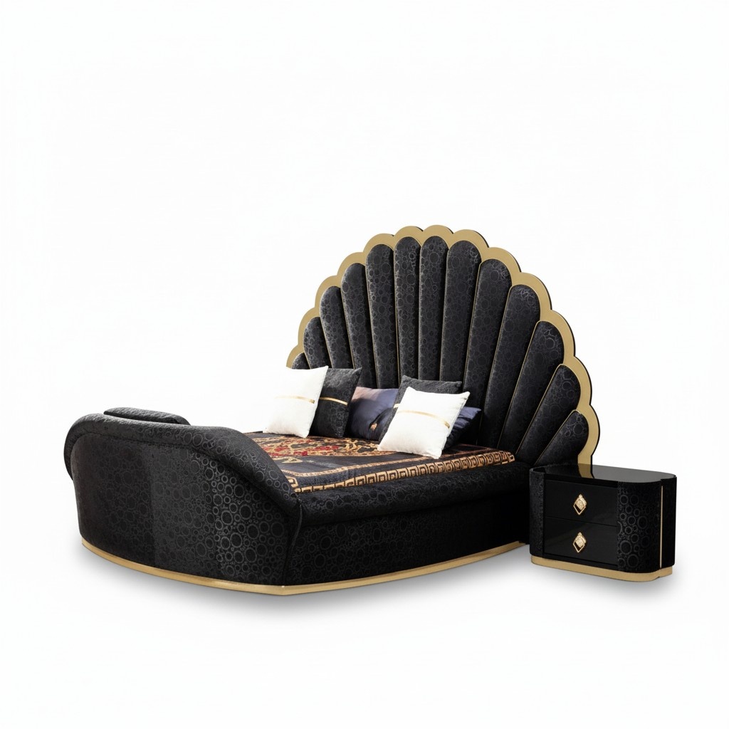 Bedroom Bed 2x Bedside Tables Luxury Bed Set Complete Design Furniture 3pcs.