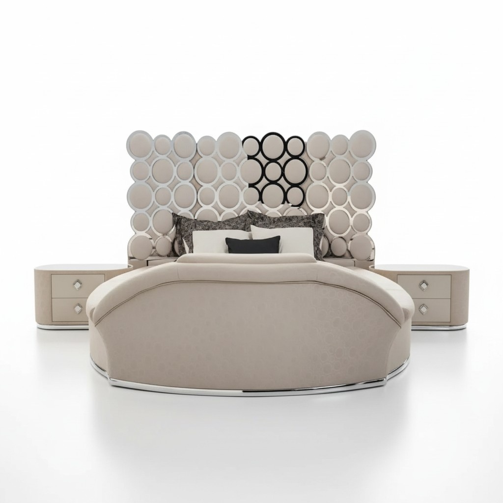 Bedroom Bed 2x Bedside Tables Luxury Bed Set Complete Design Furniture 3pcs.