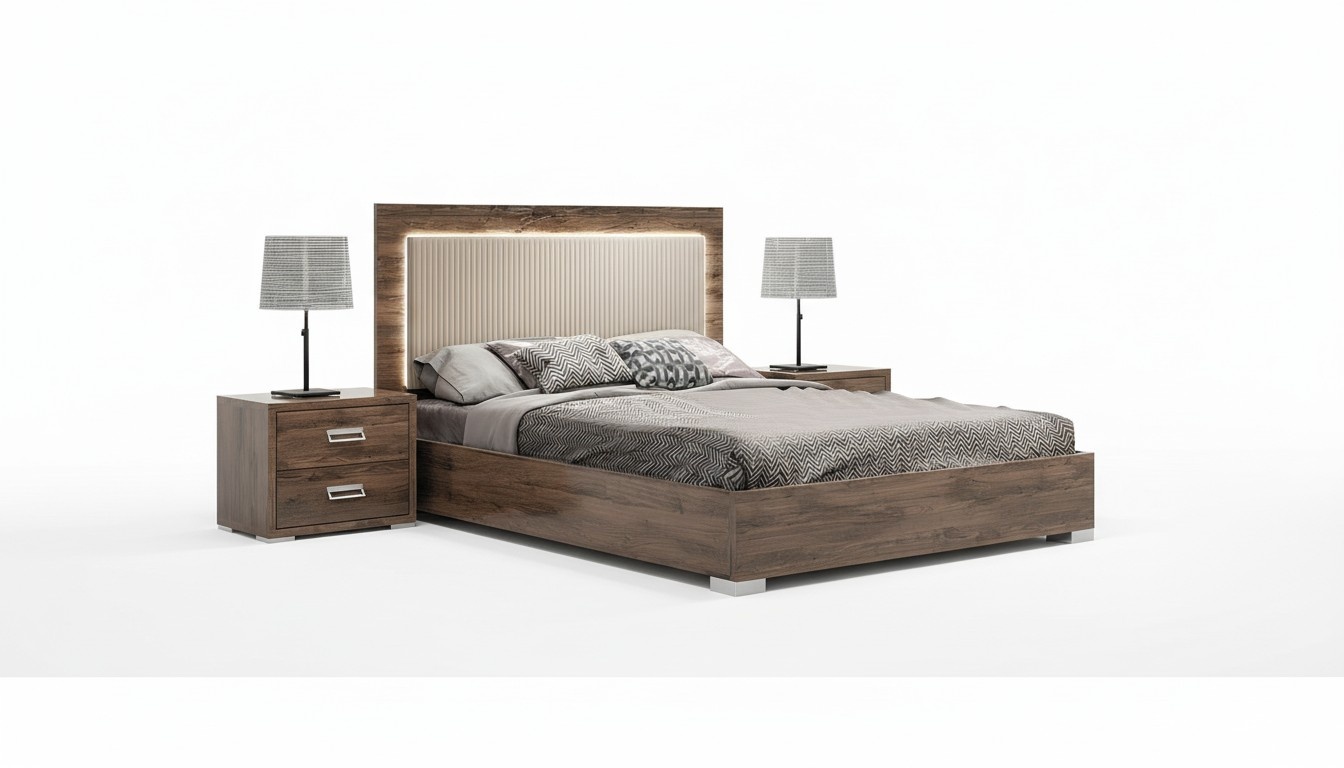 Bedroom bed nightstand beds set bed frames nightstands set 3pcs.