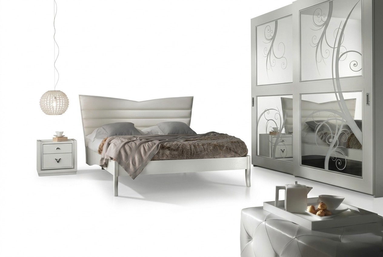 Bedroom Bed Nightstand Set Group Double Beds Beds New Set 3pcs.