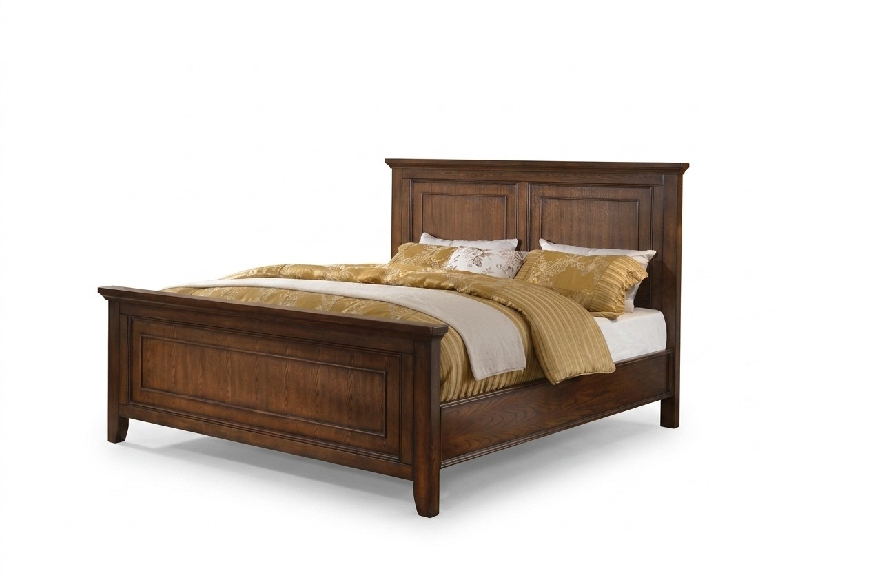 Bedroom 3 pcs. Bedside tables set design luxury bed wood double bed new