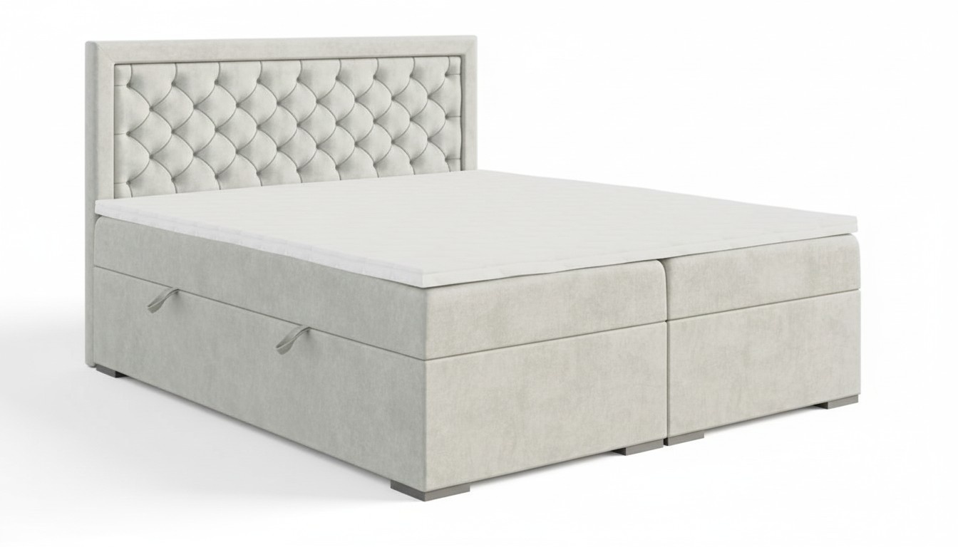 Bedroom bed luxury furniture style modern box spring bed design double bed