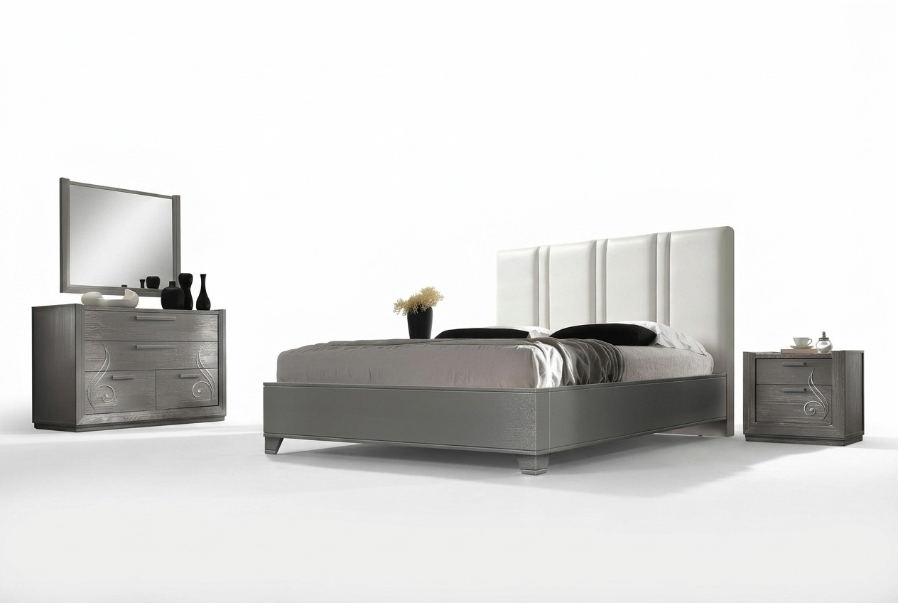 Bedroom Bed Nightstand Beds Group Set 3pcs