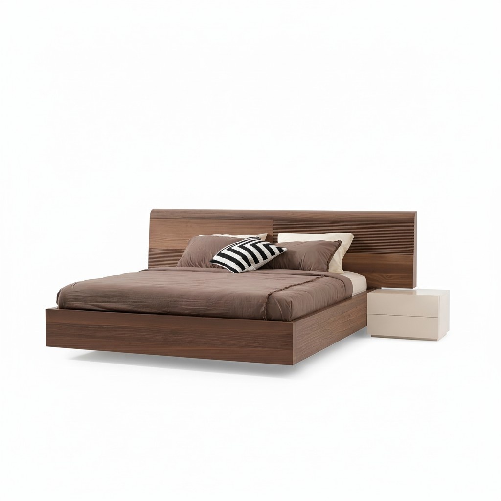 Modern Bedroom Bedside Table Consoles Side Tables Beige Wood