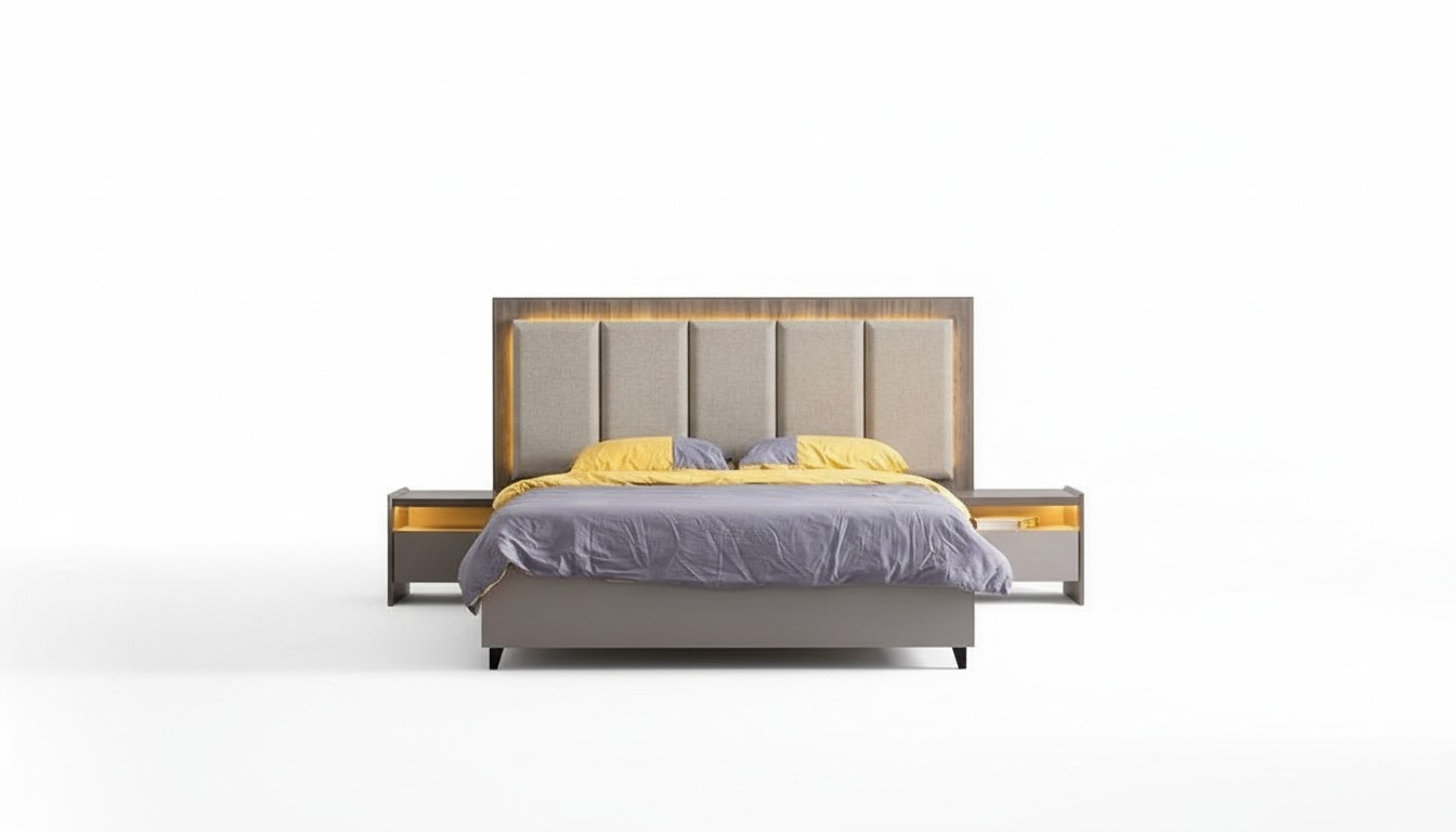 Bedroom Comfort Bed Luxury Bed Modern Bed Set Nightstands 3-piece