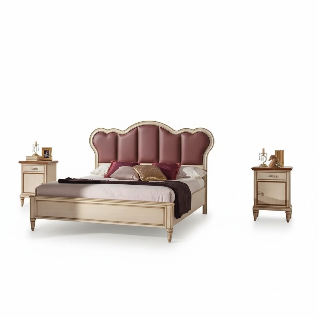 Bedroom Complete Nightstands Modern Bed Luxury Set Designer Furniture New