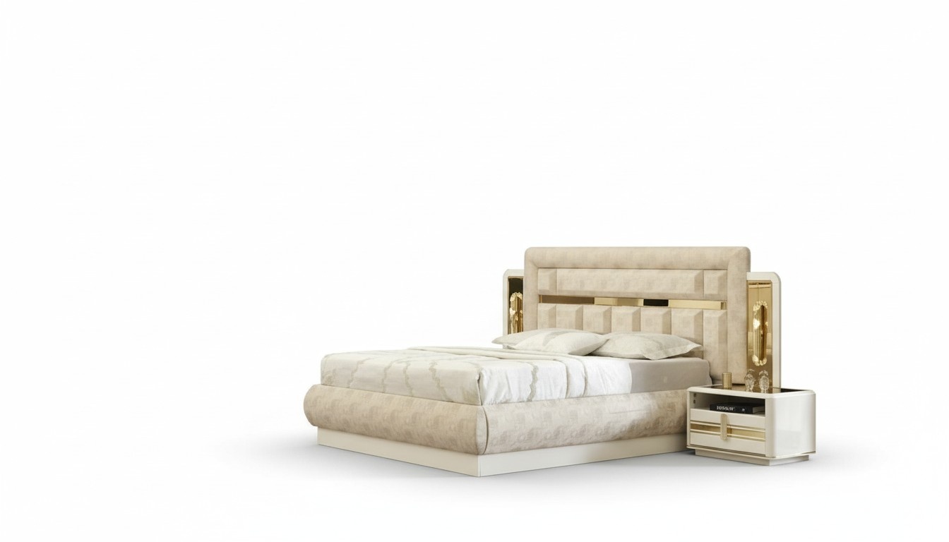 Bedroom complete set bed set furniture guest room cabinet 6 pieces.