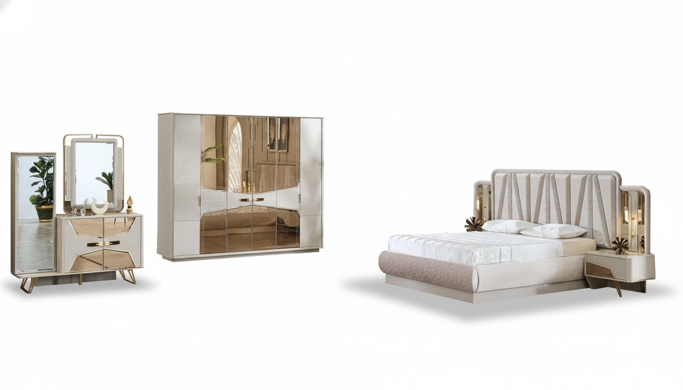 Bedroom complete set bed set furniture guest room wardrobe bed dressing table