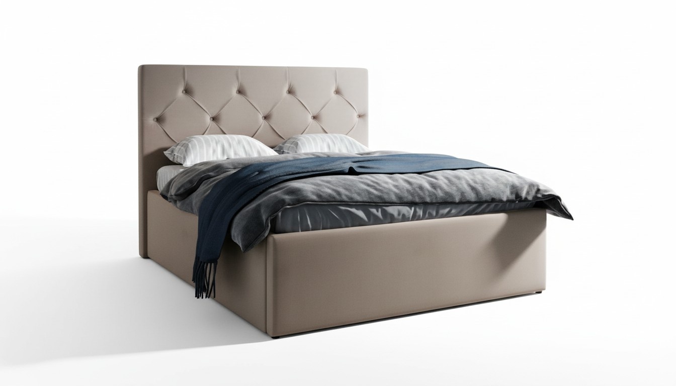 Bedroom Design 180x200cm Beds Double Bed Luxury Velvet Textile Bed Double
