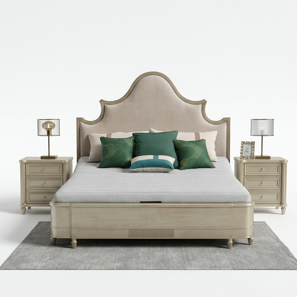 Bedroom Design Bed Set Beds 2x Nightstand 3pcs. Furniture Complete