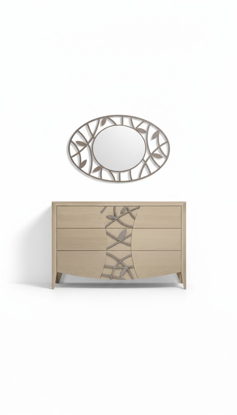 Bedroom Chest of Drawers Mirror Sideboard Chests of Drawers Wood Modern Design Luxury