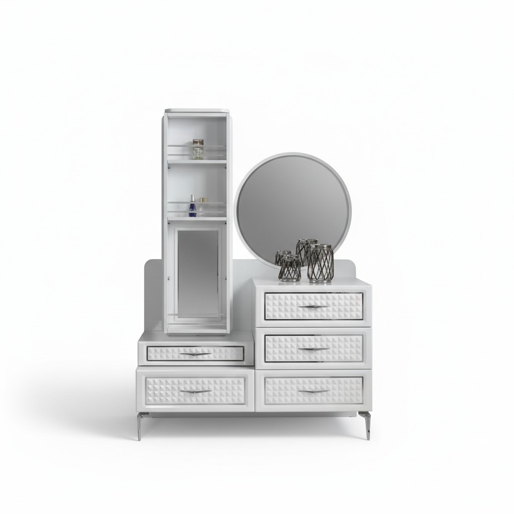 Bedroom chest of drawers with mirror Luxury chests of drawers 2 pcs.