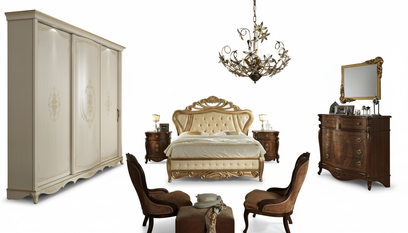 Bedroom furniture bed cabinet drawer bedside table with drawers chest of drawers 5 pieces