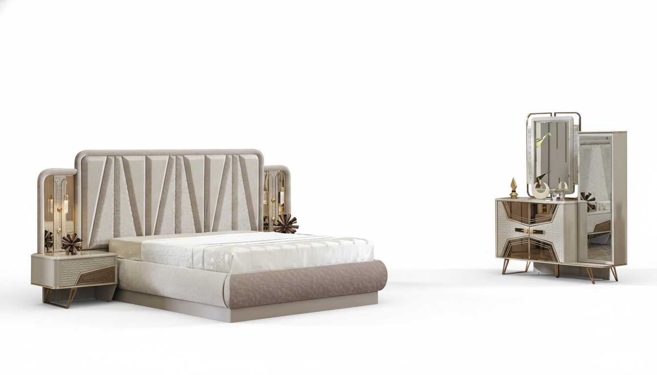 Bedroom furniture bed vanity set nightstand stylish furniture