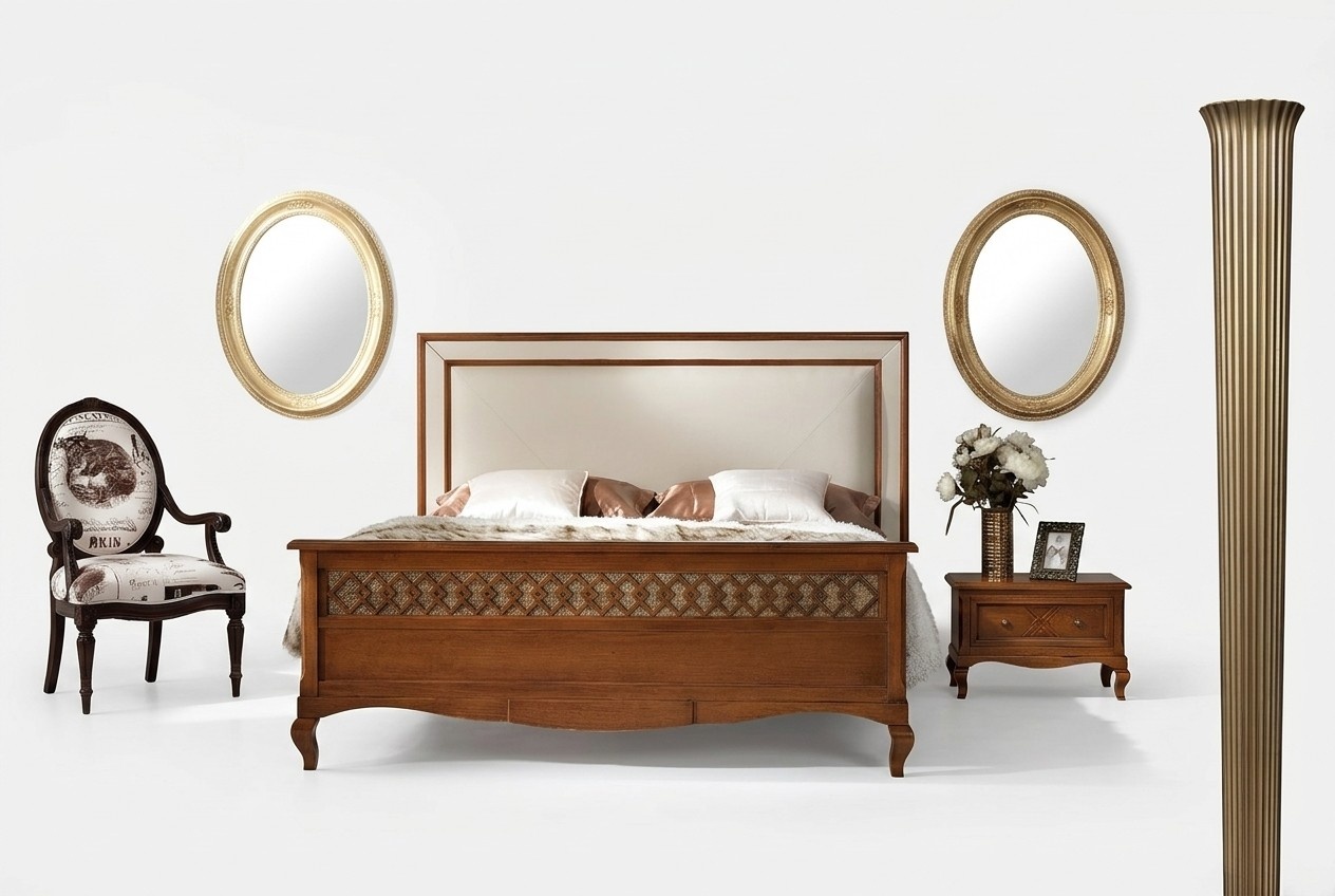Bedroom Furniture Set Italian Furniture Bedside Table 3pcs.
