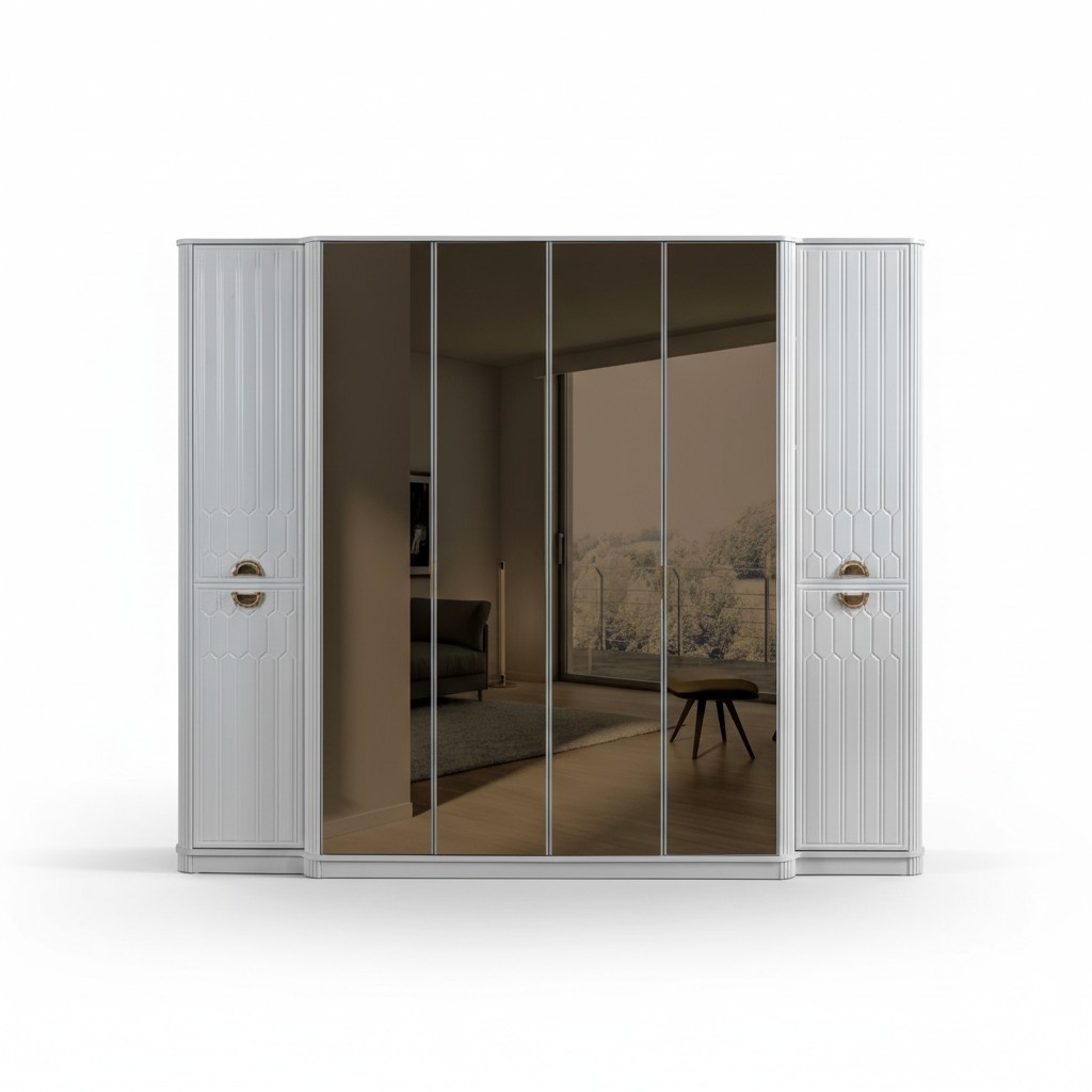 Bedroom Furniture Wood Wardrobe Wardrobe Style Modern White