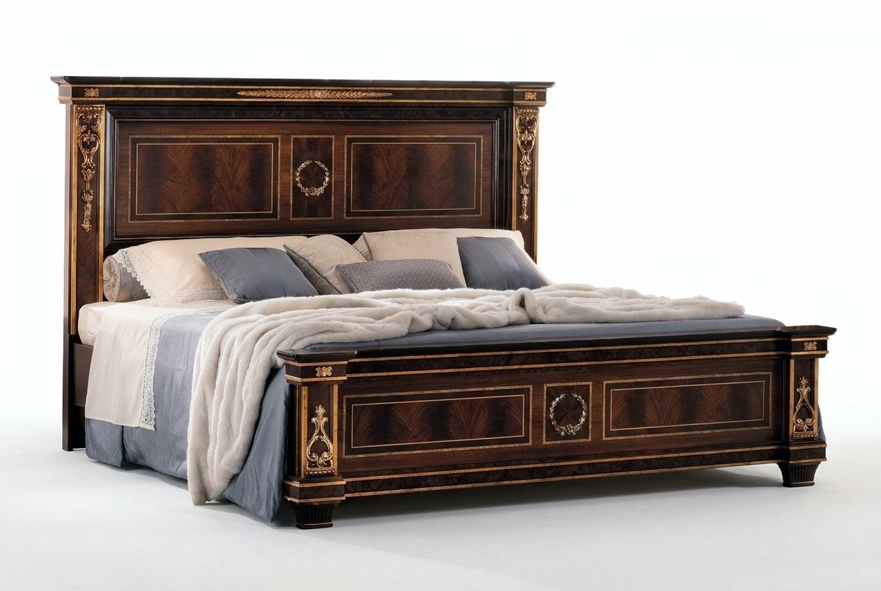 Bedroom hotel beds double bed design wood 180x200cm furniture arredoclassic
