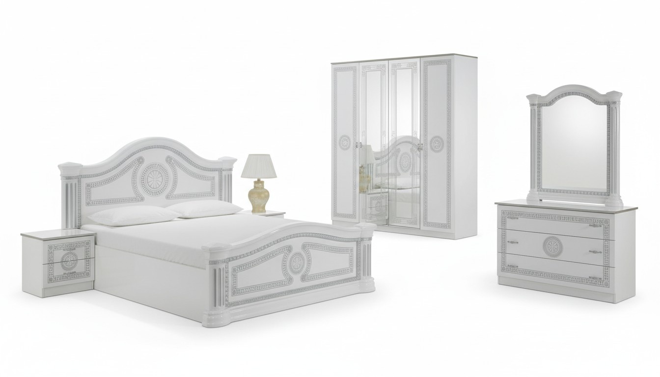 Bedroom Italian furniture set modern luxury 6 pieces. bed beds closet new